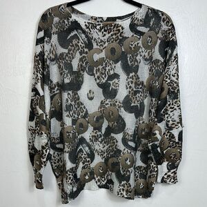 Free For Humanity Viscose Blend Crew Neck Pullover Sweater One Size